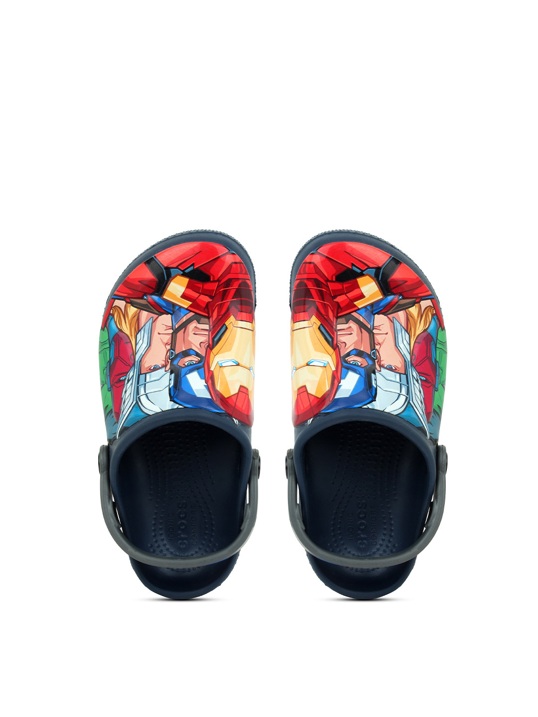 

Crocs Boys Navy Blue & Red FL Marvel Printed Clogs