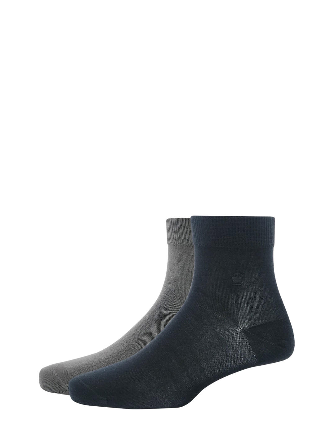 

Louis Philippe Men Pack of 2 Solid Above Ankle Socks, Black