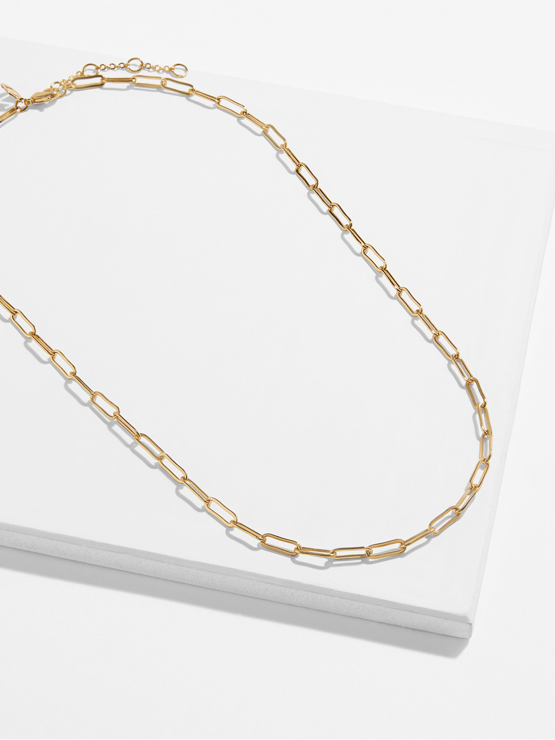 

Accessorize London 14K Gold Plated Plain Paper Clip Chain Necklace