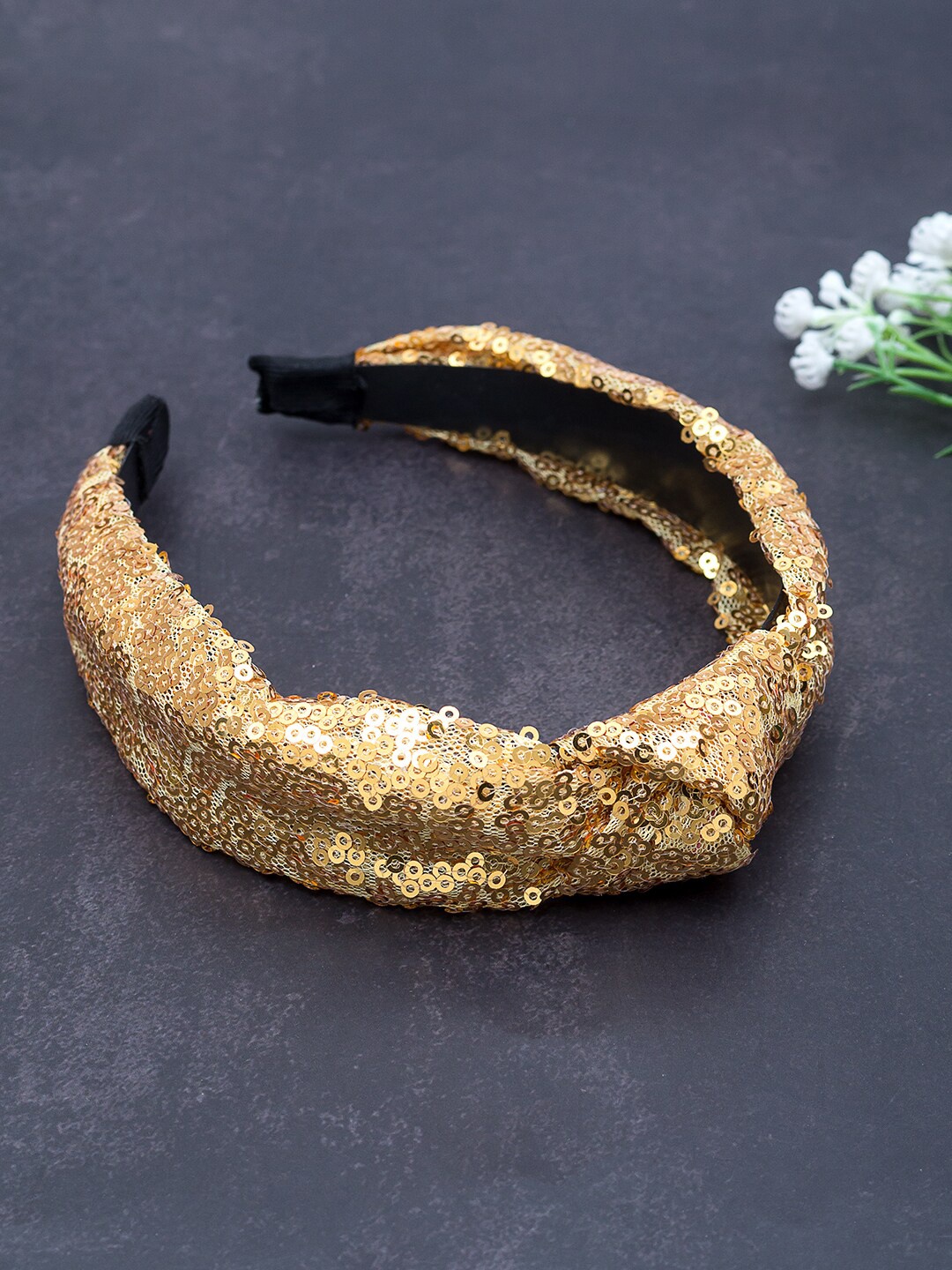 Golden Peacock Gold-Toned Embellished Hairband