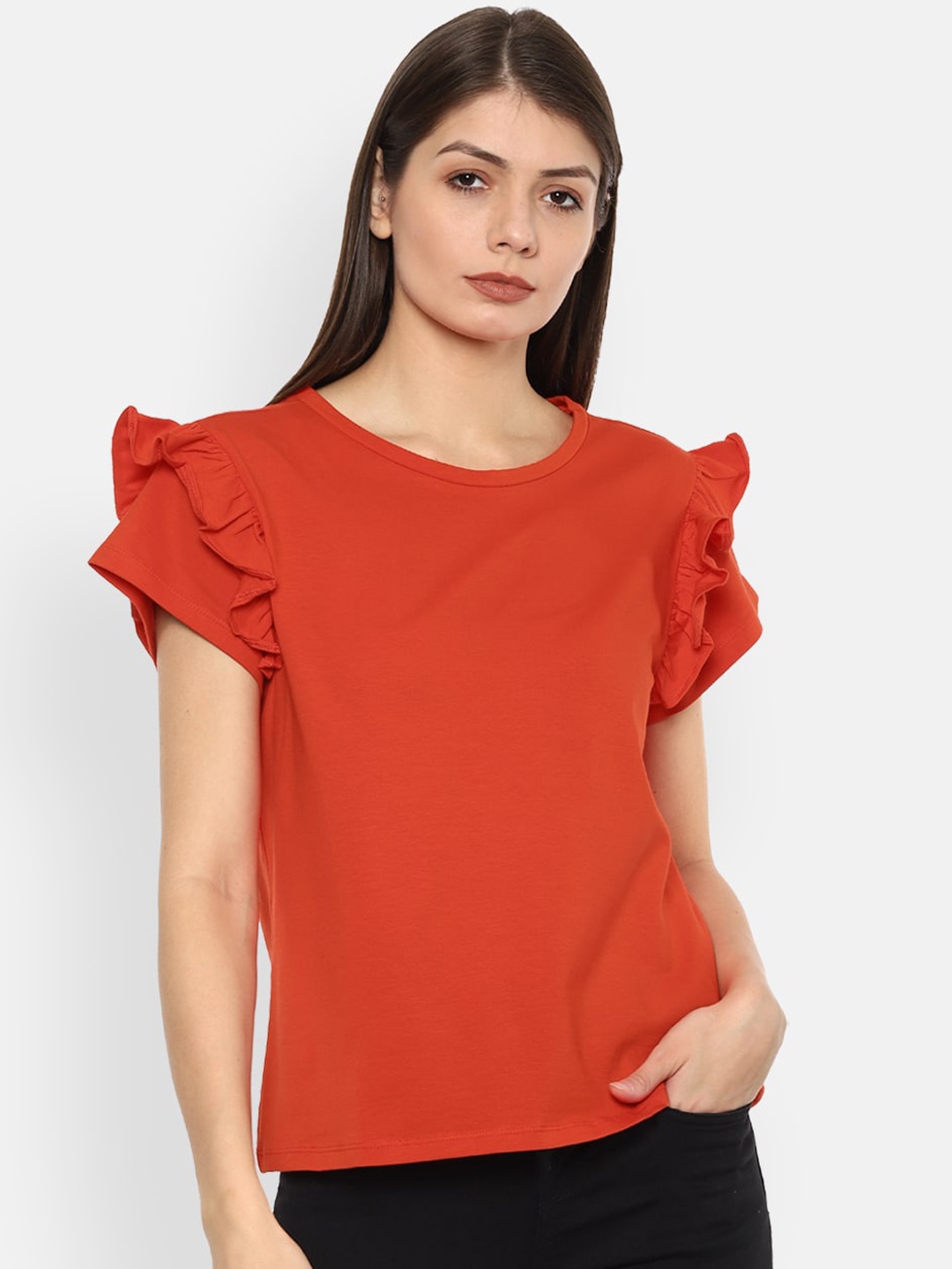 

Van Heusen Woman Orange Regular Top