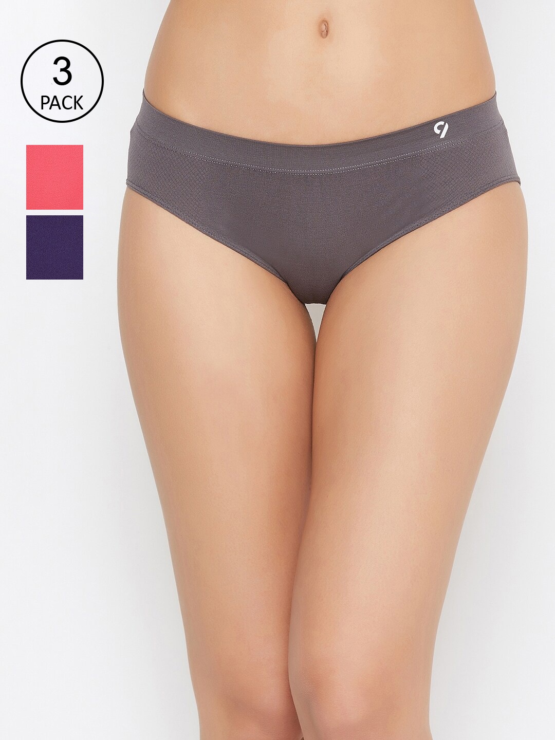 C9 AIRWEAR Women Seamless Pack Of 3 Assorted Basic Briefs
