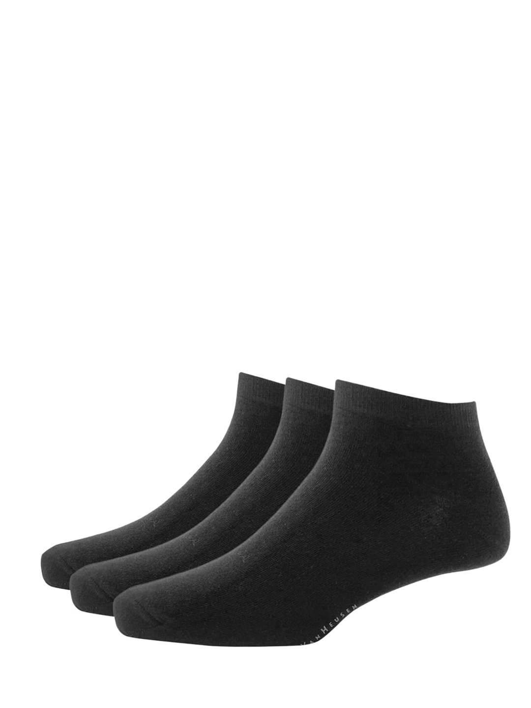 

Van Heusen Men Pack Of 3 Black Solid Ankle-Length Socks