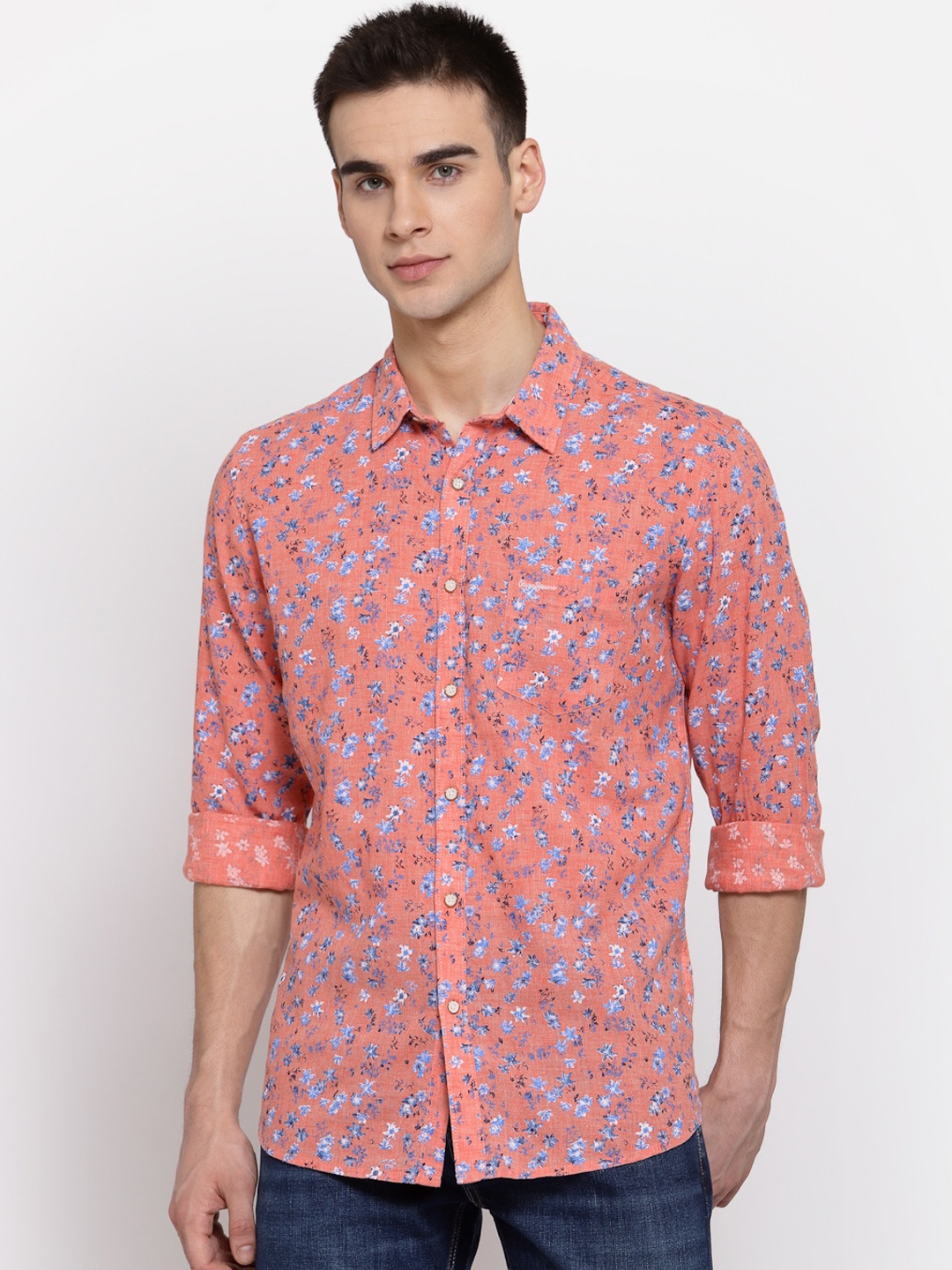 

Pepe Jeans Men Coral Regular Fit Printed Casual Shirt