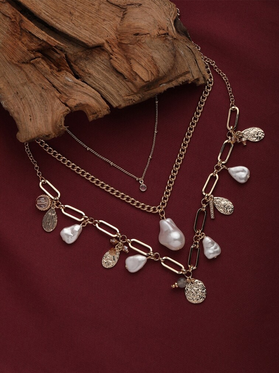 Accessorize Gold-Toned Metal Gold-Plated Necklace