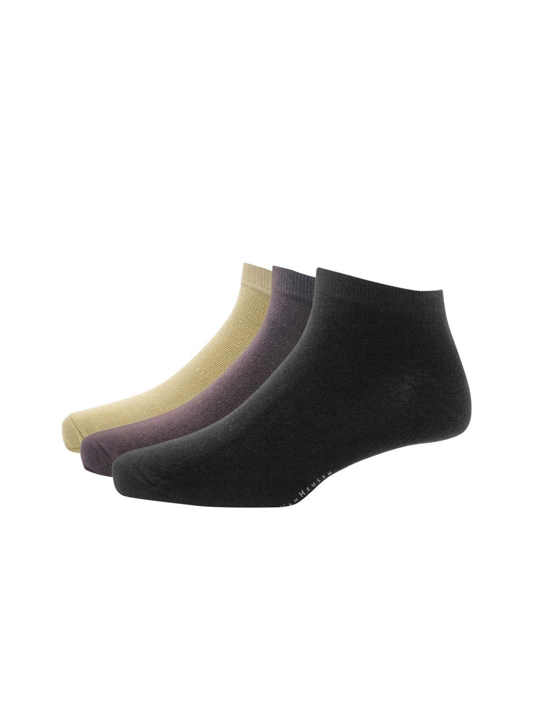

Van Heusen Men Pack of 3 Solid Ankle-Length Socks, Black