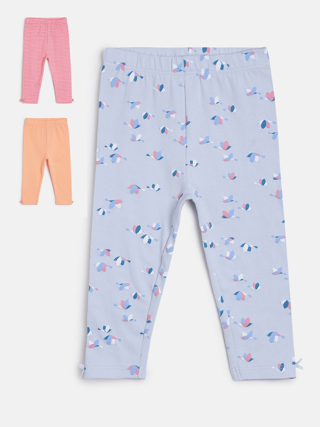 

MINI KLUB Infant Girls Pack Of 3 Leggings, Purple