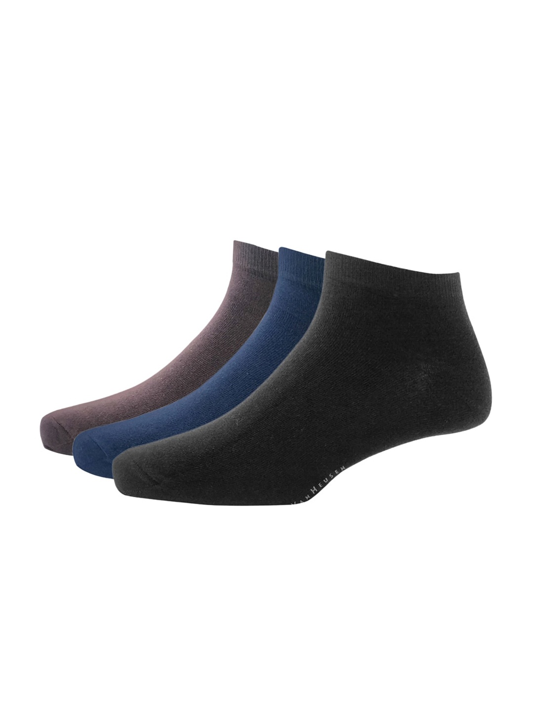 

Van Heusen Men Pack Of 3 Solid Ankle-Length Socks, Black