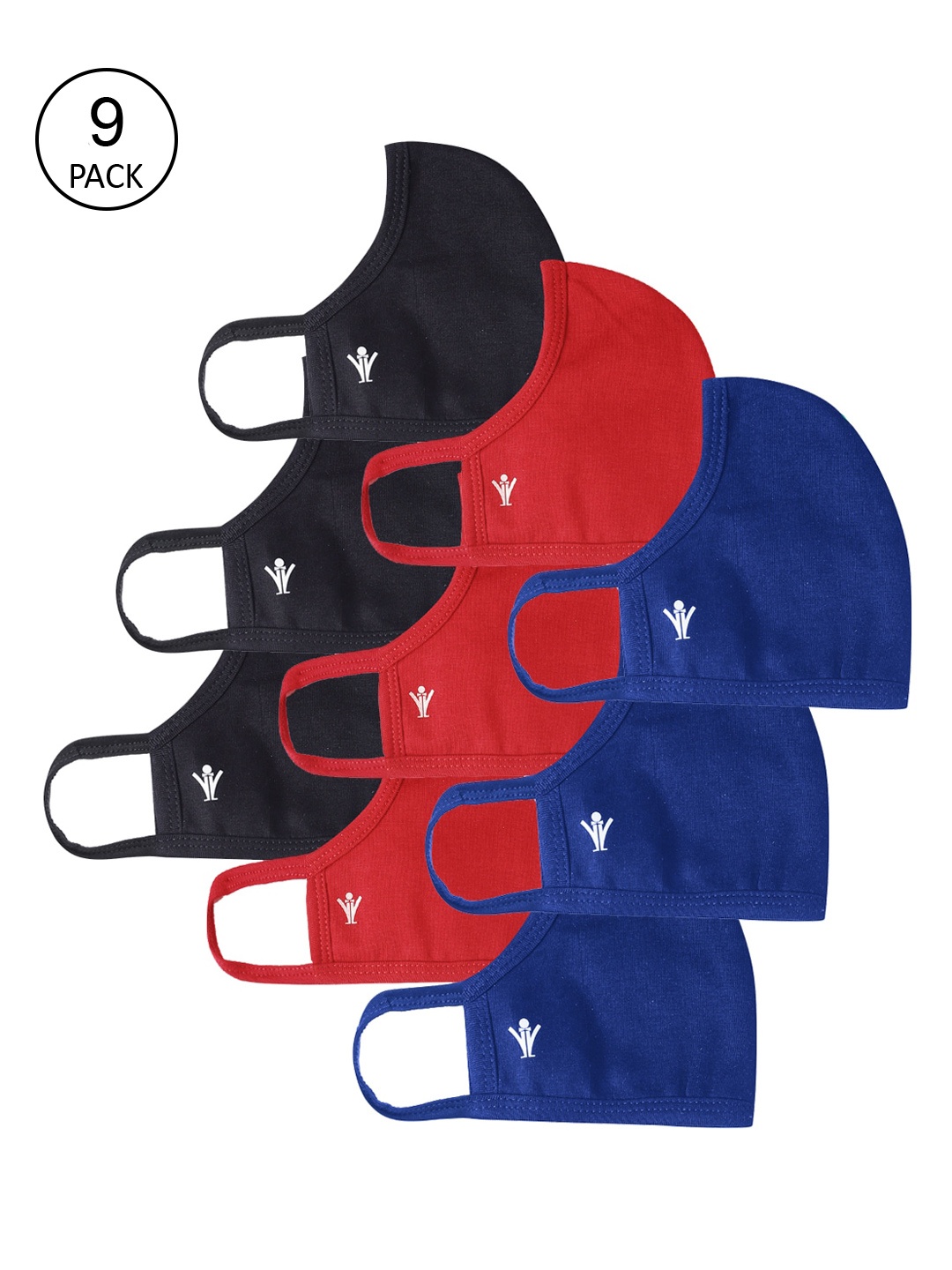 

Ramraj Pack Of 9 Assorted 3-Ply Reusable Flexible Cloth Masks