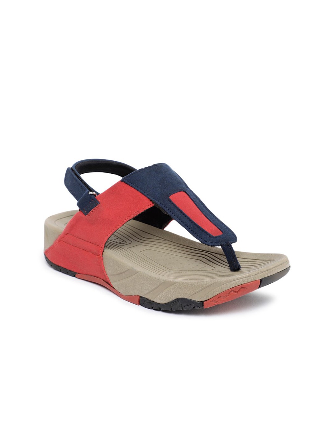 

Paragon Women Navy Blue Colourblocked T-Strap Flats