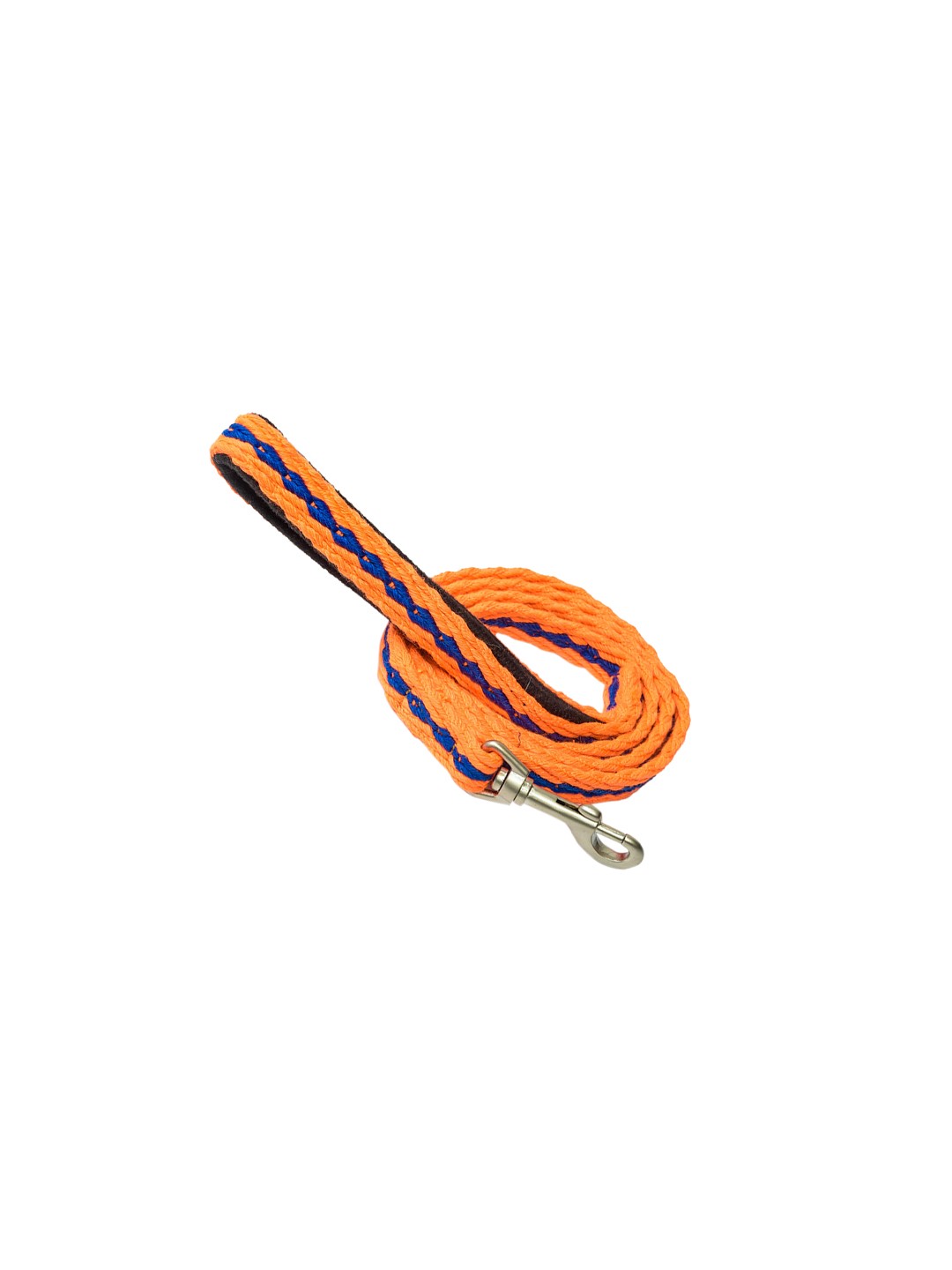 

PETWALE Orange & Blue Self-Design Padded Handle Dog Leash