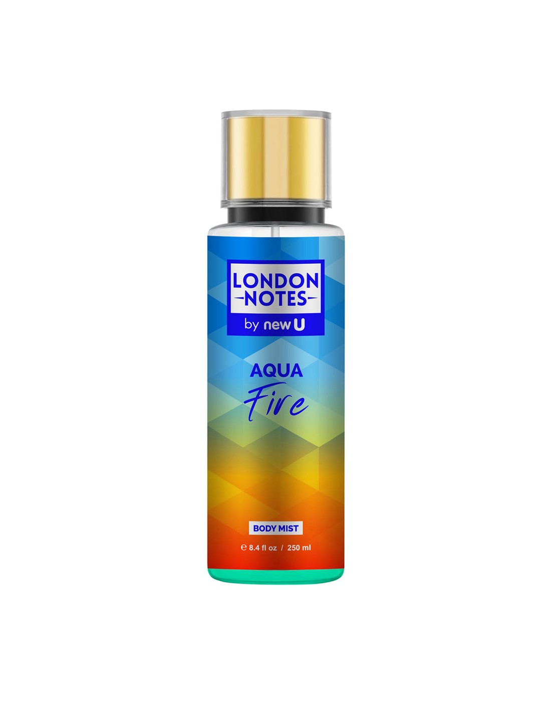 

NewU Men London Notes Aqua Fire Body Mist 250 ml, Blue