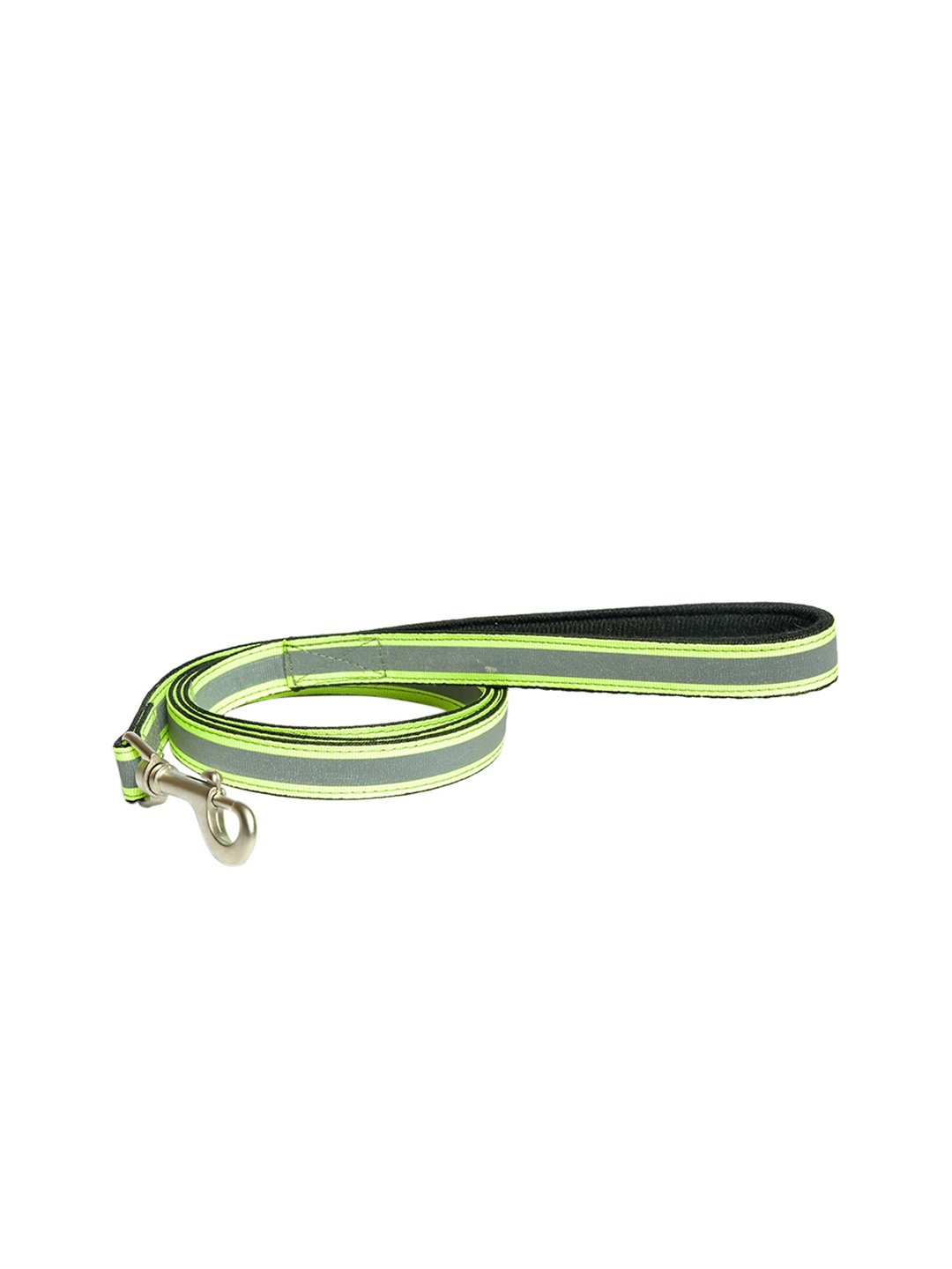 

PETWALE Green & Grey Striped Reflective Padded Handle Dog Leash