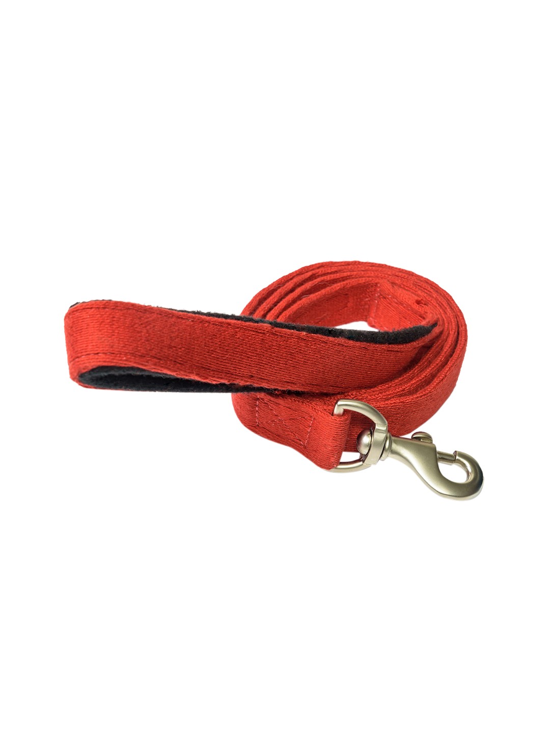 

PETWALE Rust Red & Silver-Toned Solid Padded Pet Leash