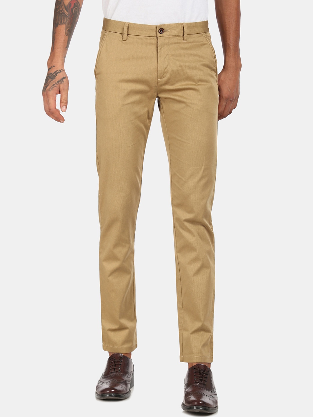 

Arrow Sport Men Brown Regular Fit Solid Regular Trousers