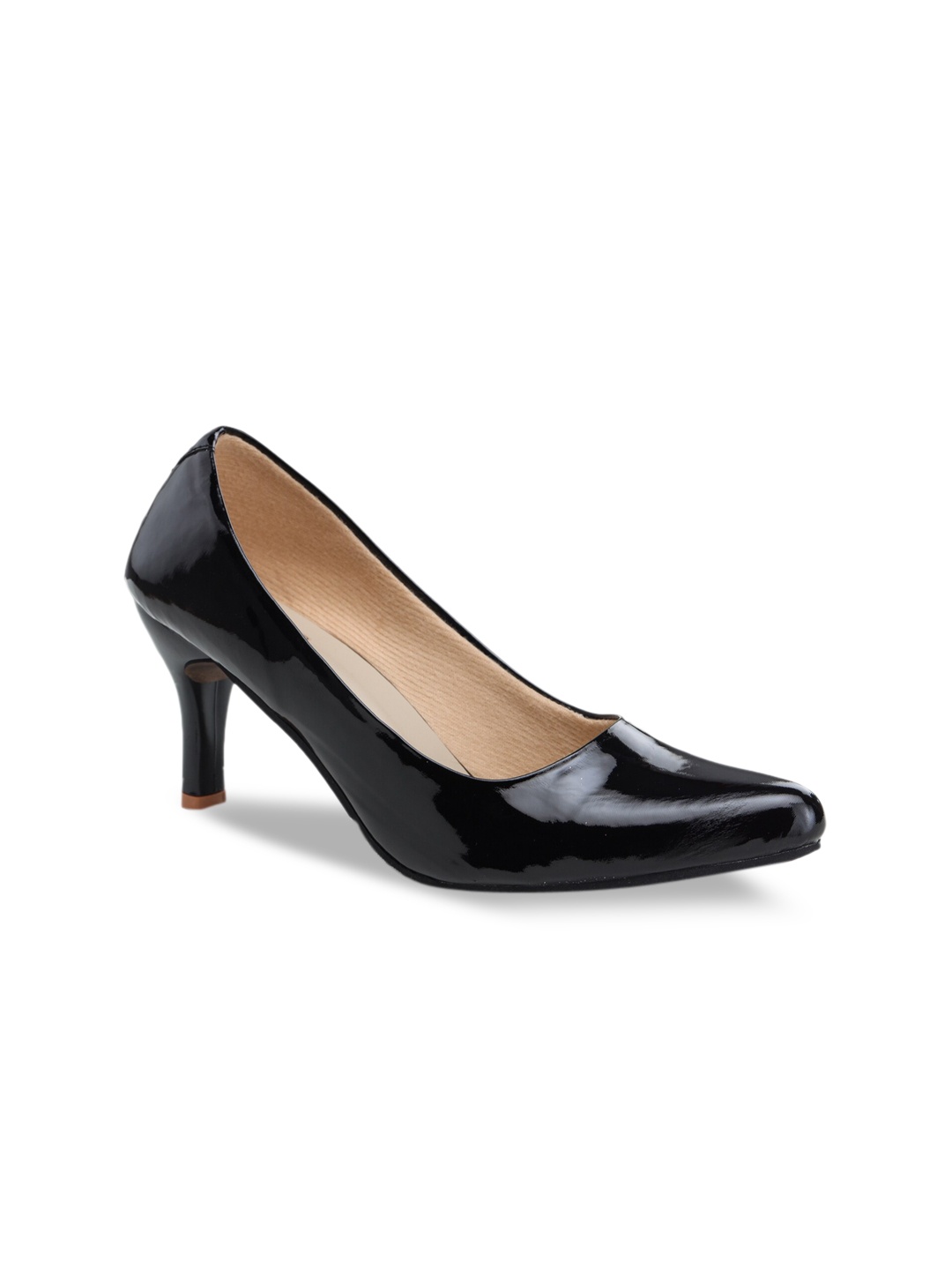 

LONDON STEPS Women Black Solid Pumps