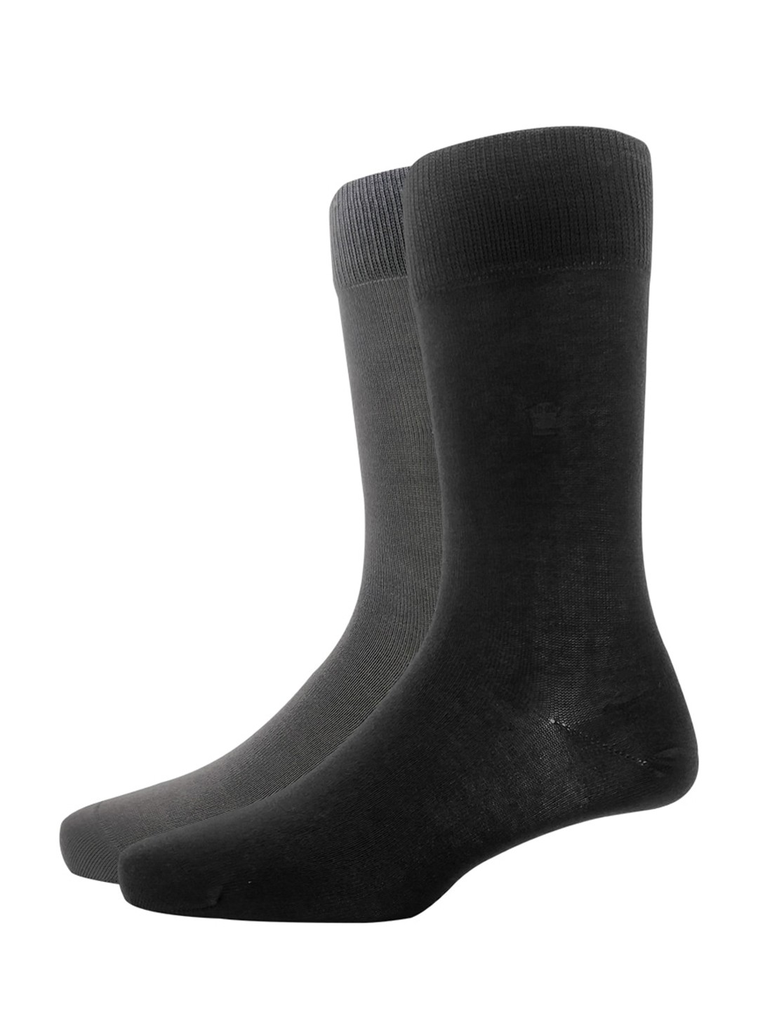 

Louis Philippe Men Pack Of 2 Solid Calf-Length Socks, Black