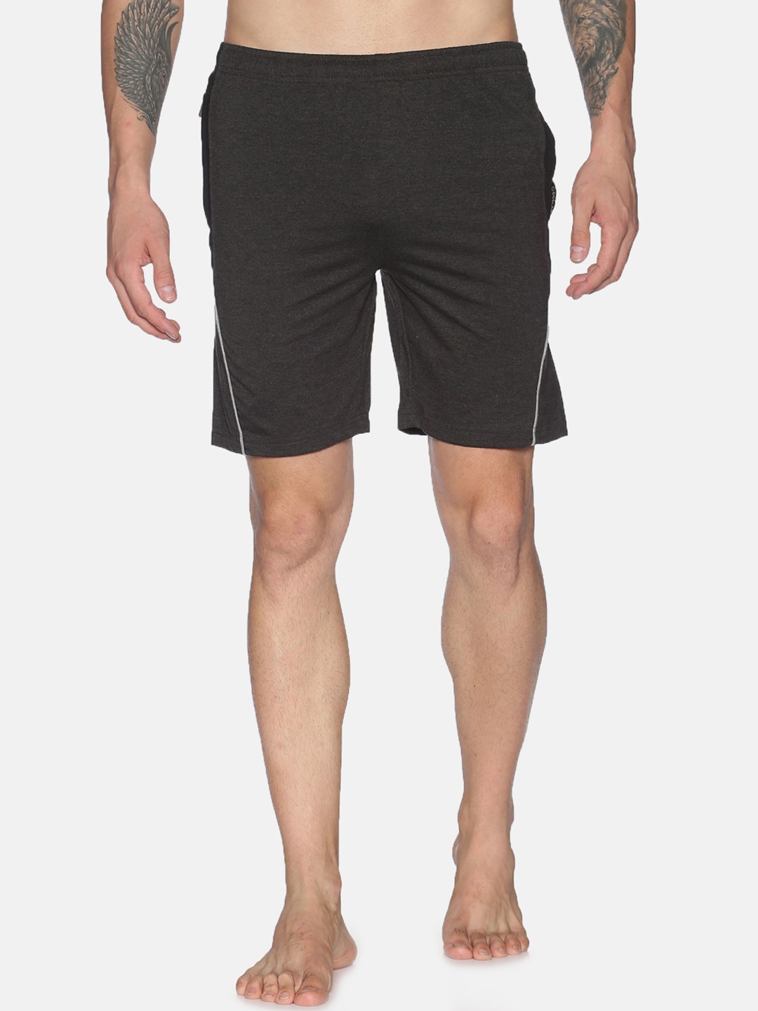 

Dollar Men Charcoal Solid Regular Fit Regular Shorts