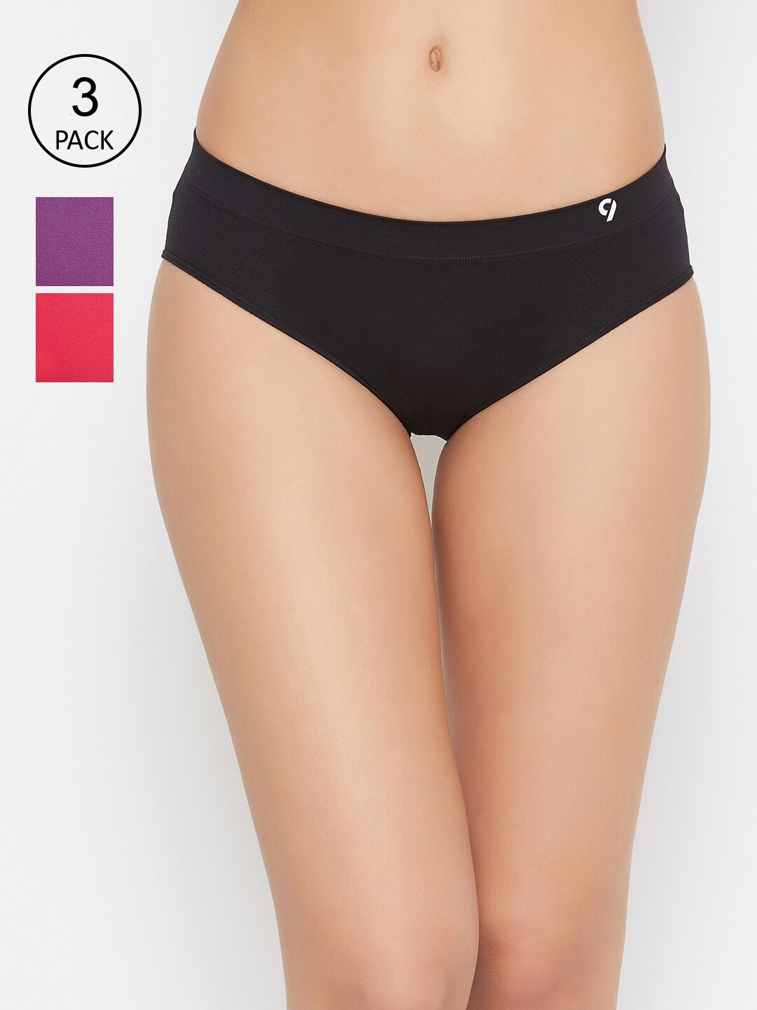 

C9 AIRWEAR Women Seamless Pack of 3 Assorted Basic Briefs