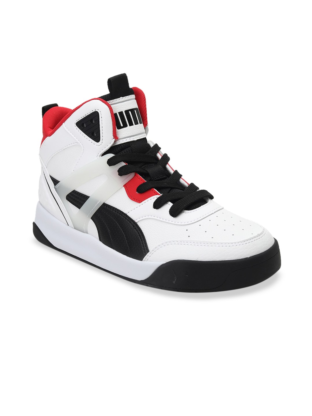 

Puma Unisex Kids White & Black Colourblocked Sneakers
