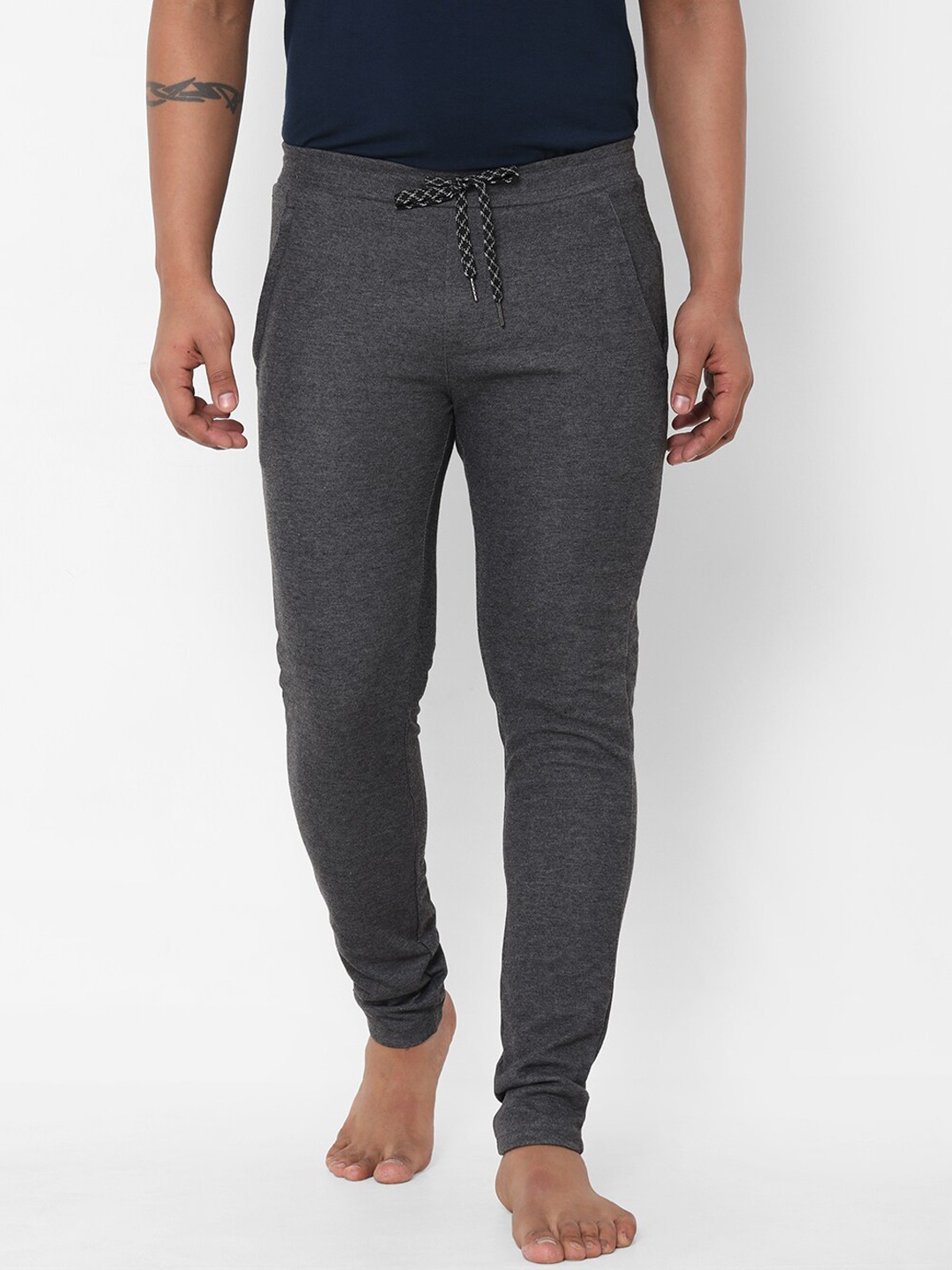 

Sweet Dreams Men Charcoal Grey Solid Lounge Pants