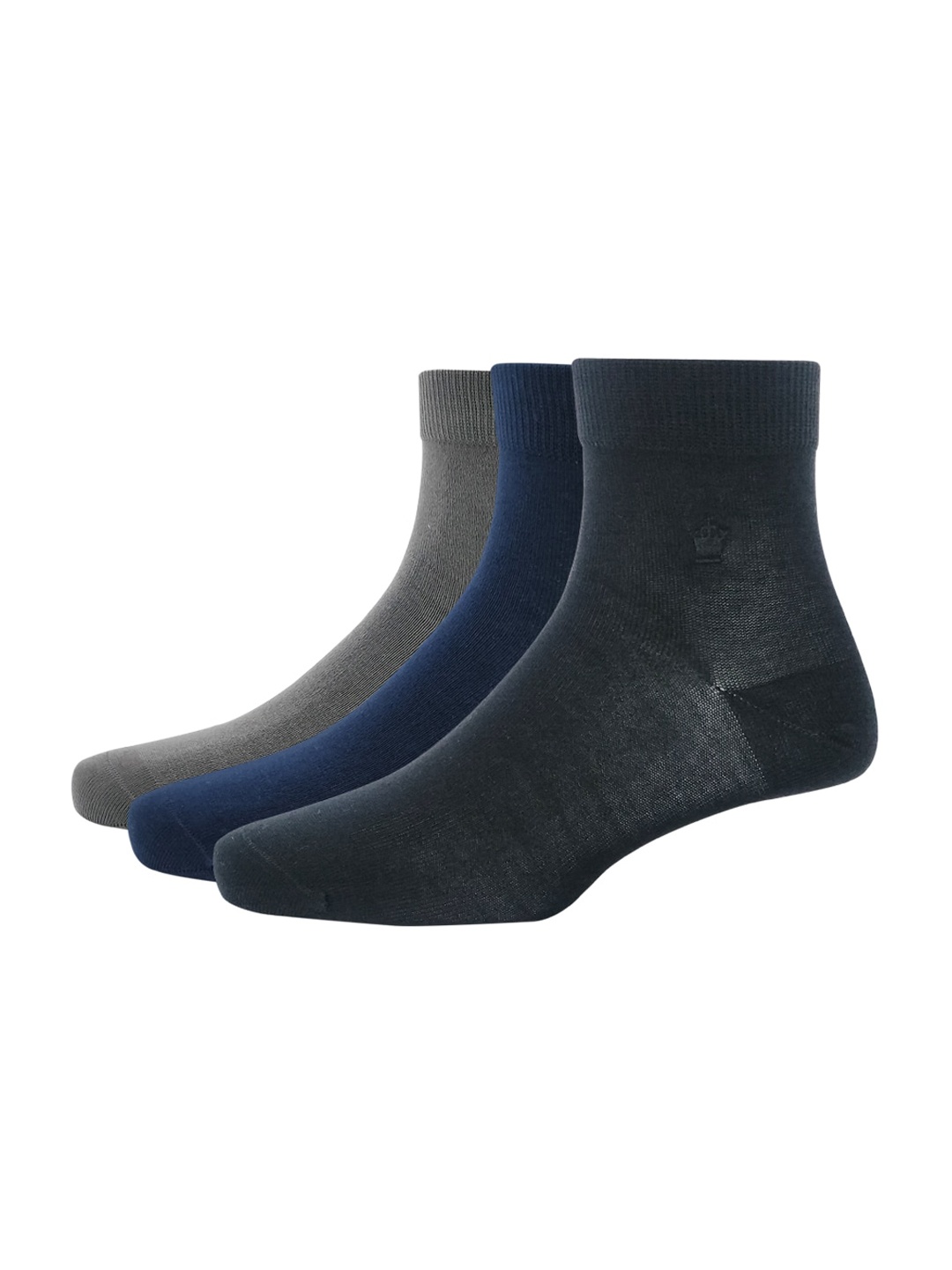 

Louis Philippe Men Pack Of 3 Solid Above Ankle-Length Socks, Black