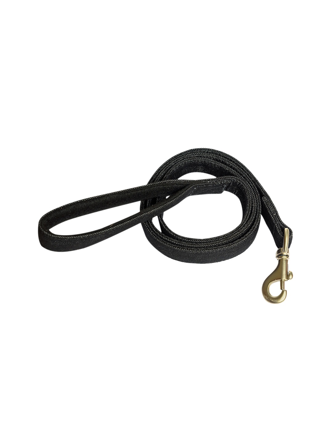 

PETWALE Black Solid Padded Handle Denim Dog Leash