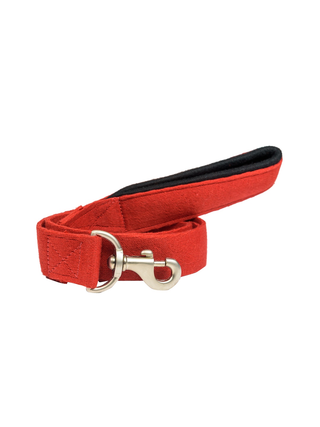 

PETWALE Rust Red Solid Padded Handle Dog Leash