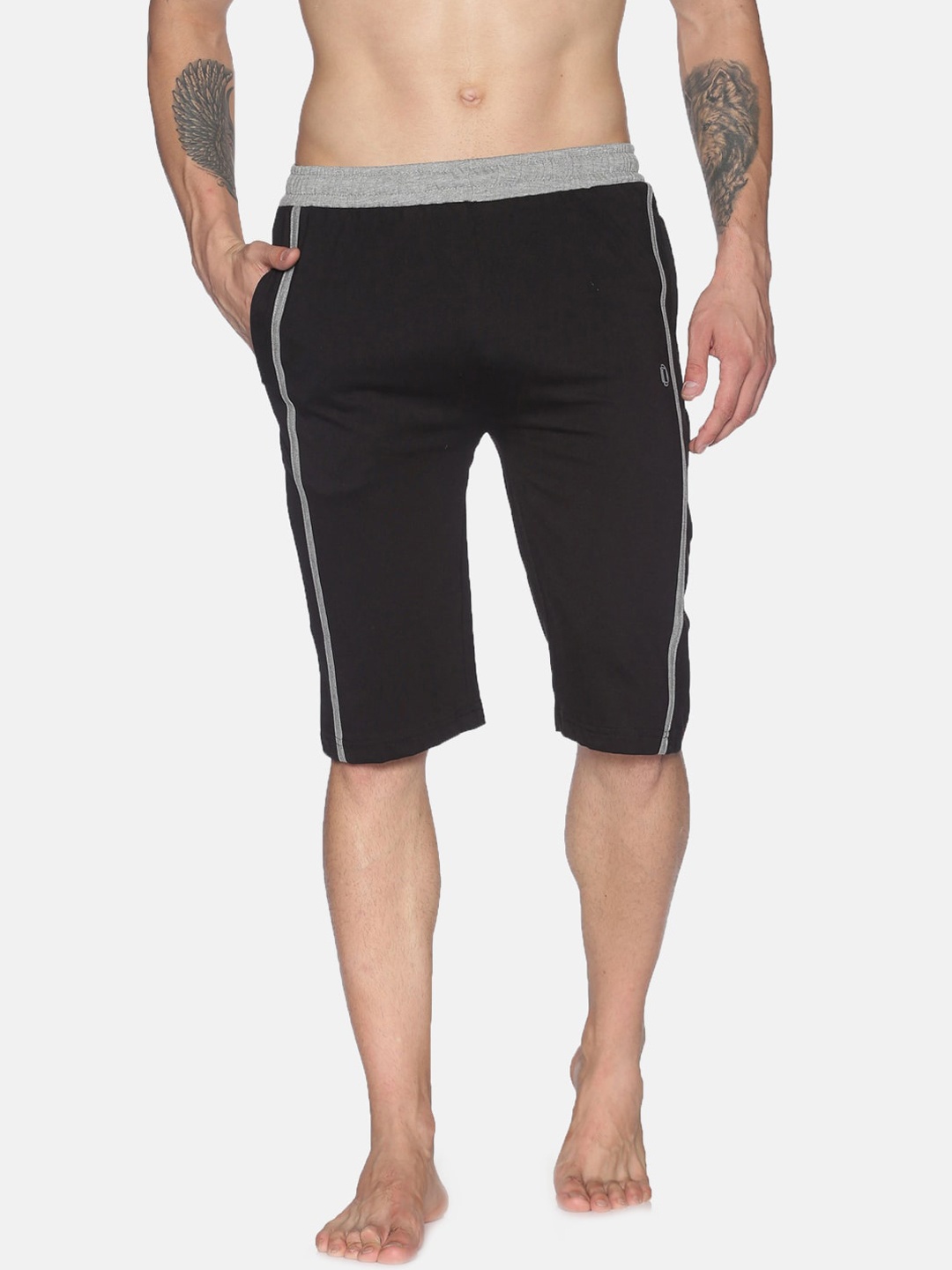 

Dollar Men Black Solid Regular Fit Sports Shorts
