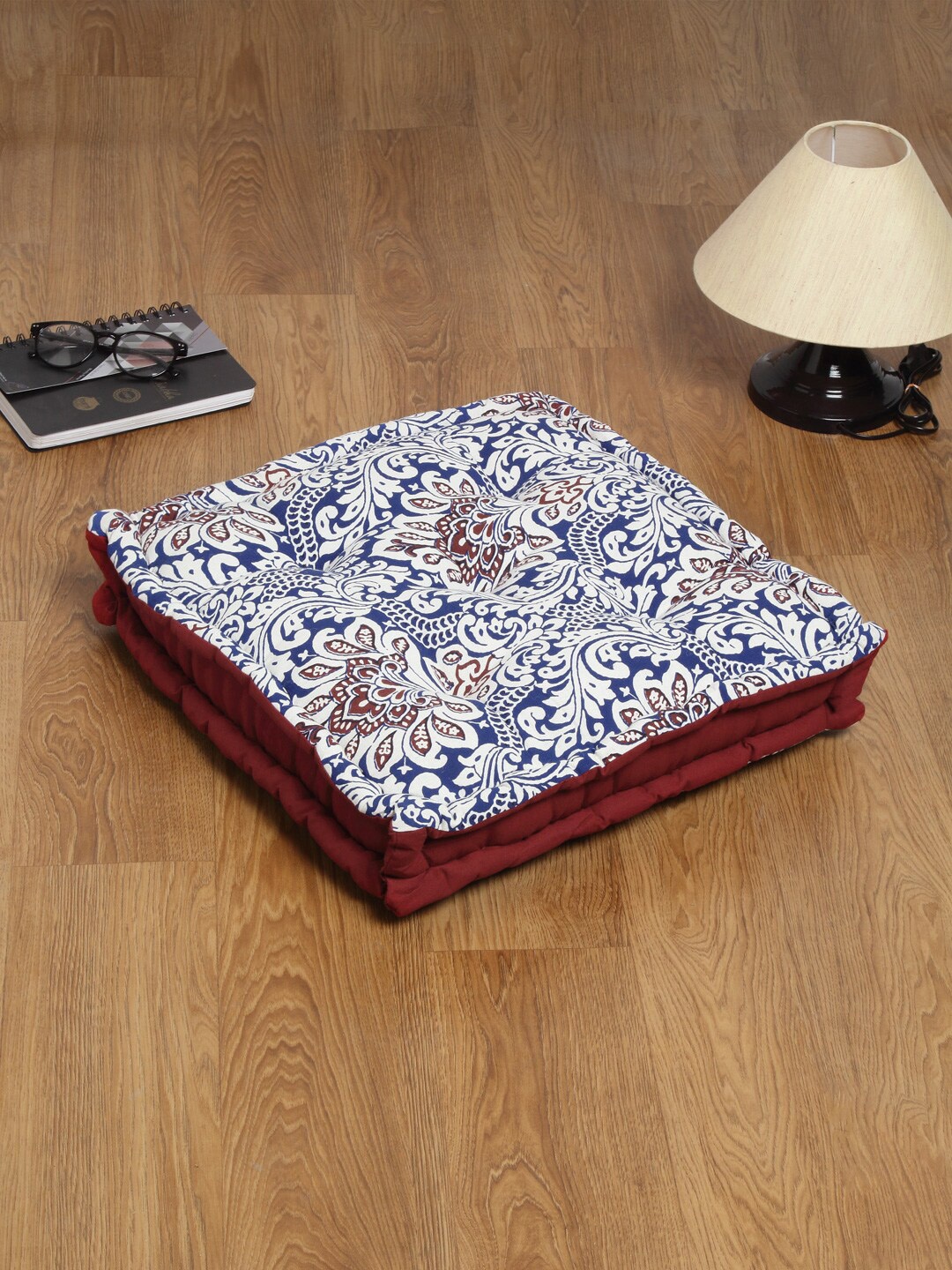 

Rajasthan Decor Blue & White Printed Square Floor Cushions