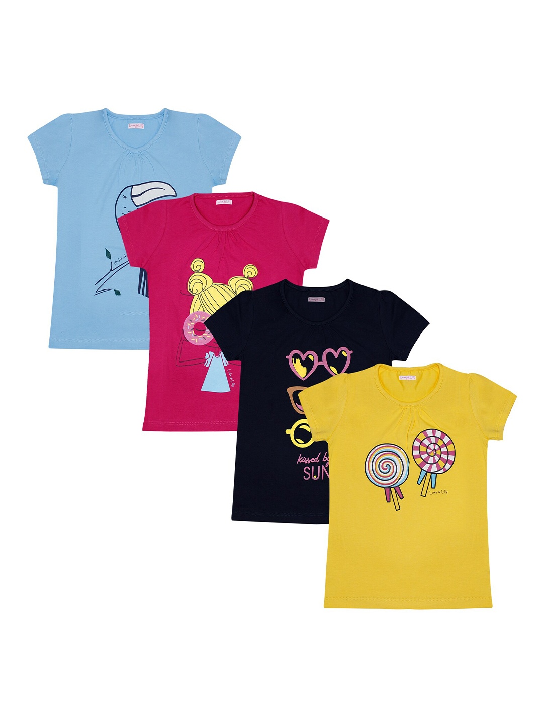 

Luke & Lilly Girls Multicoloured Printed Round Neck T-shirt, Multi
