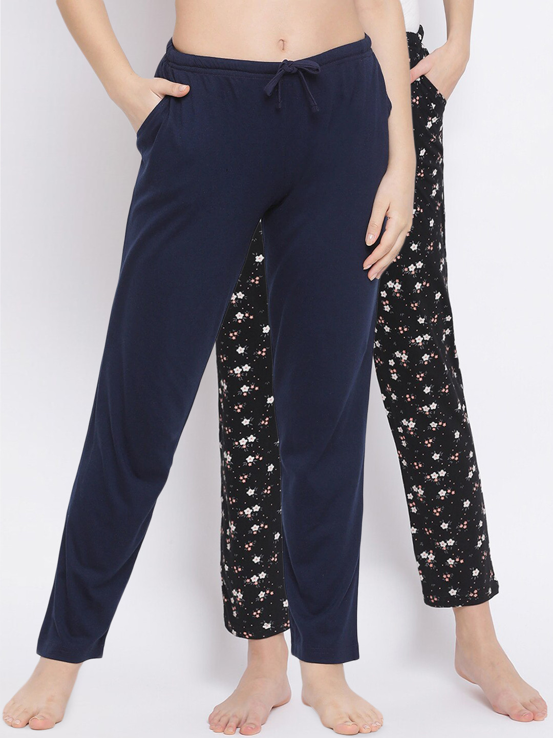 

Kanvin Women Pack of 2 Pure Cotton Lounge Pants, Black