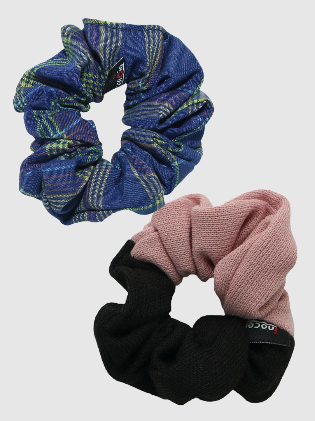 

inocenCia Women Set Of 2 Blue & Pink Ponytail Holders