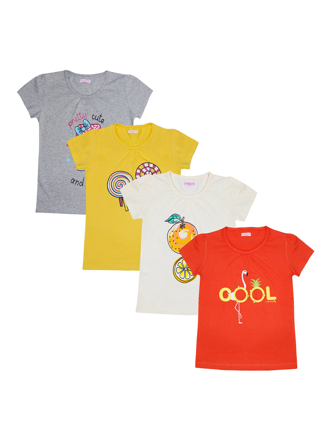 

Luke & Lilly Girls Multicoloured Printed Round Neck T-shirt, Multi