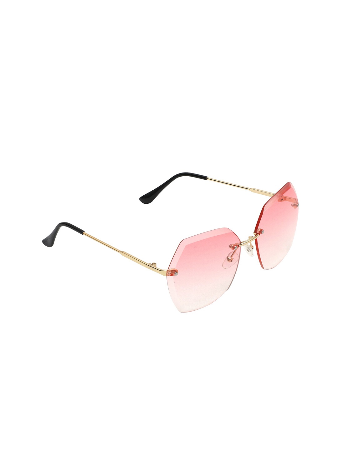 

Floyd Women Pink Lens & Gold-Toned Rectangle Sunglasses RL2 GOLD PINK