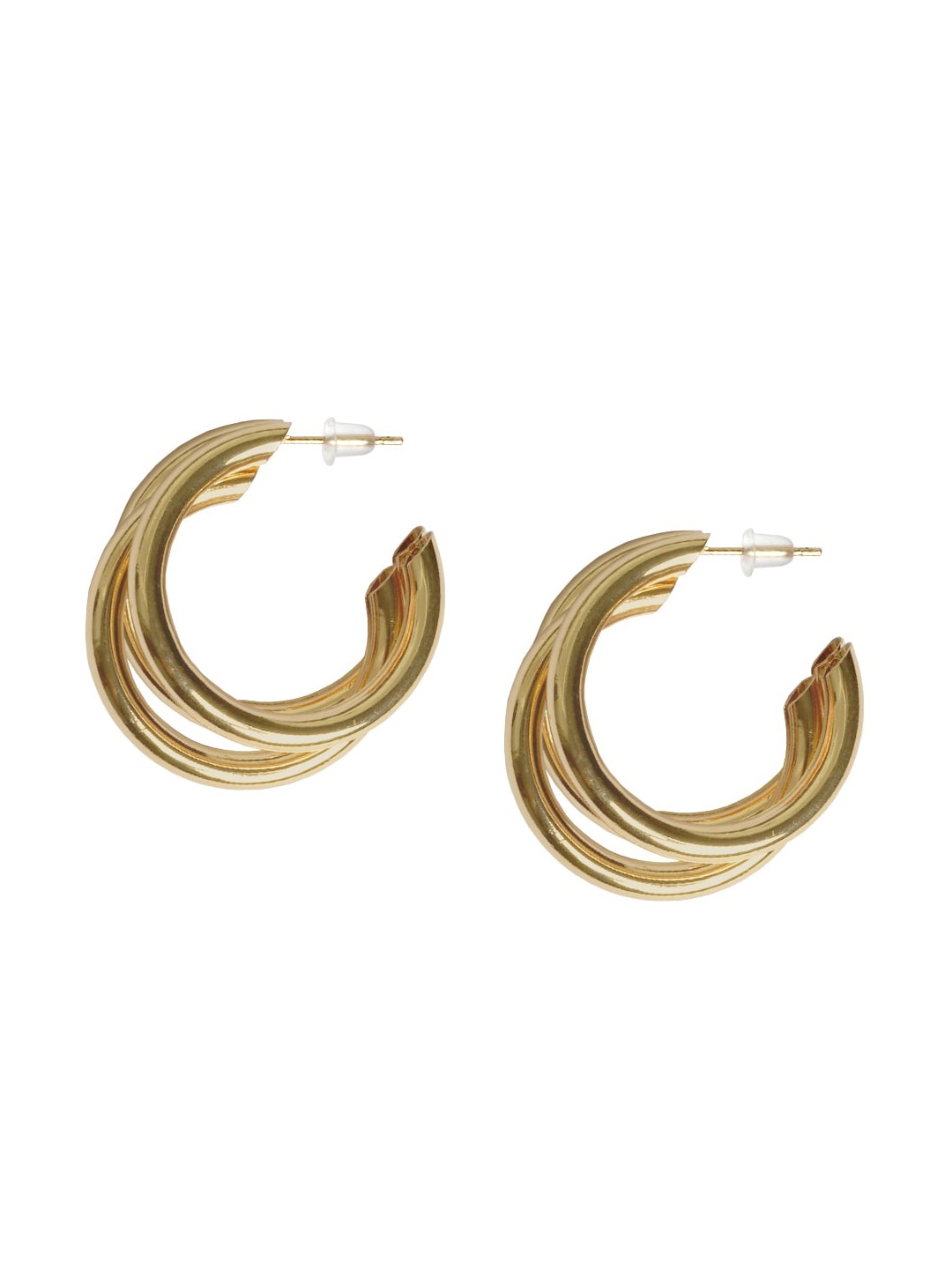 

JOKER & WITCH Gold-Plated Contemporary Hoop Earrings