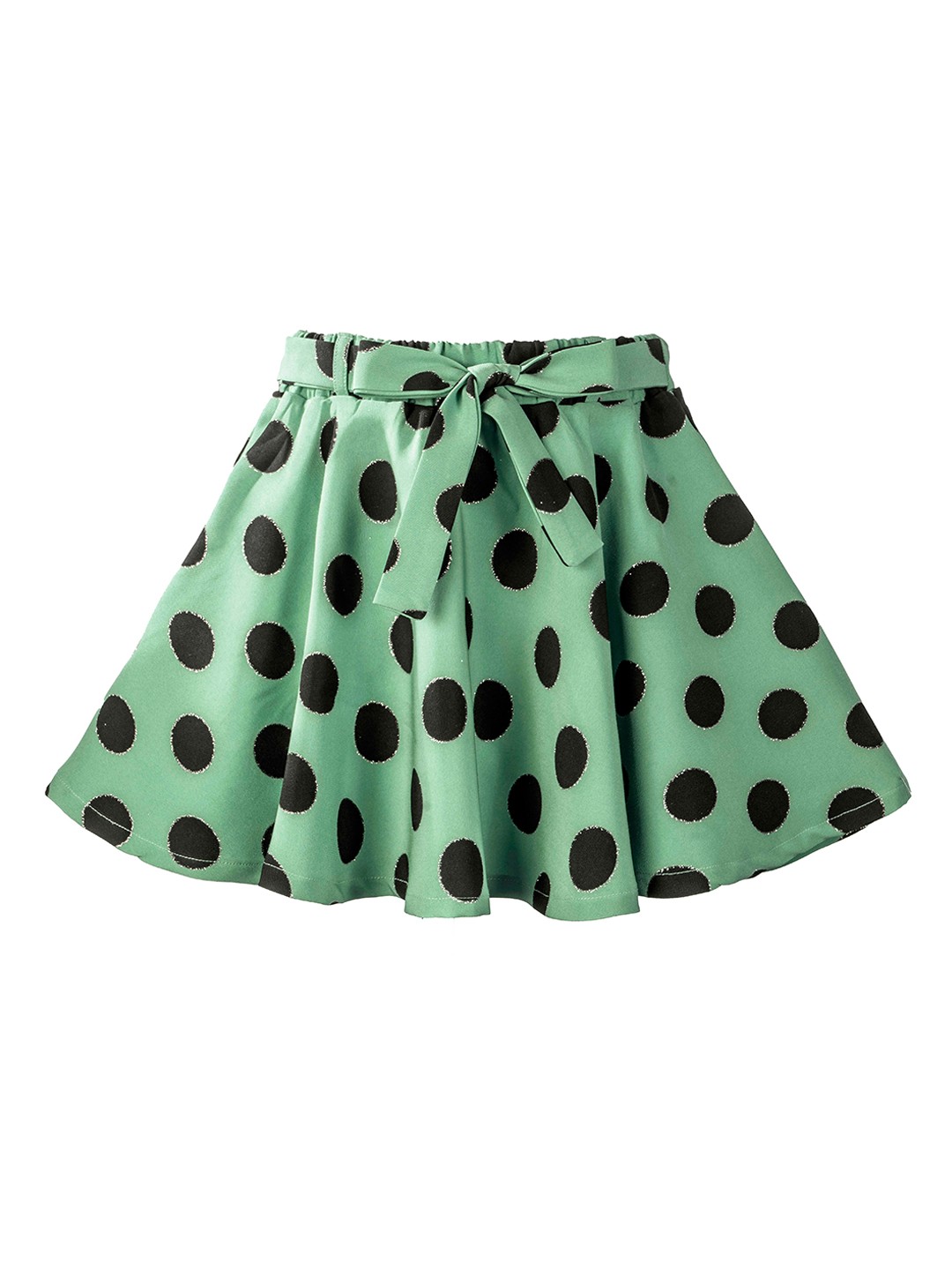 

Hunny Bunny Girls Green & Black Printed Flared Skirt