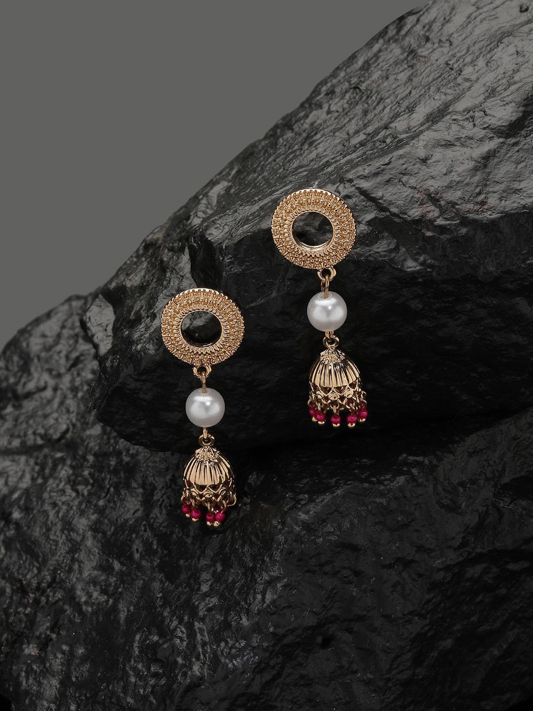

Accessorize Gold-Toned Contemporary Jhumkas