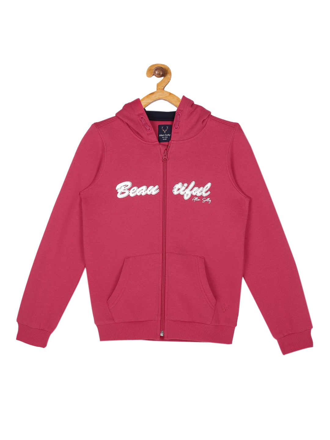 

Allen Solly Junior Girls Pink Printed Hooded Sweatshirt