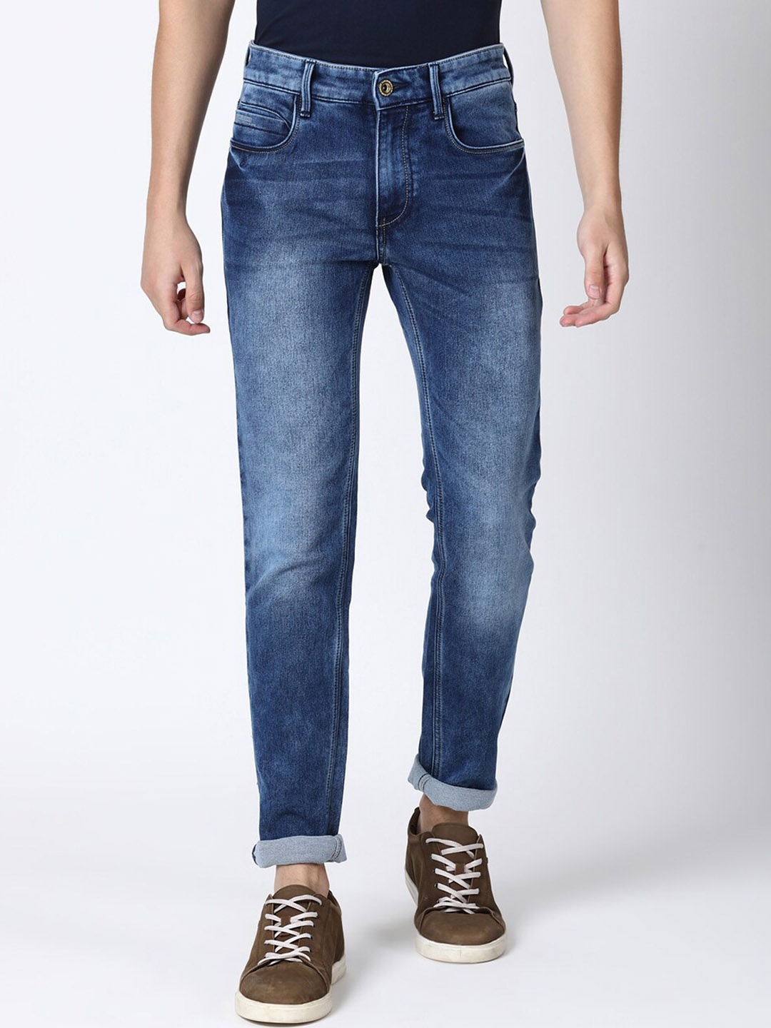 

Llak Jeans Men Blue Skinny Fit Heavy Fade Jeans