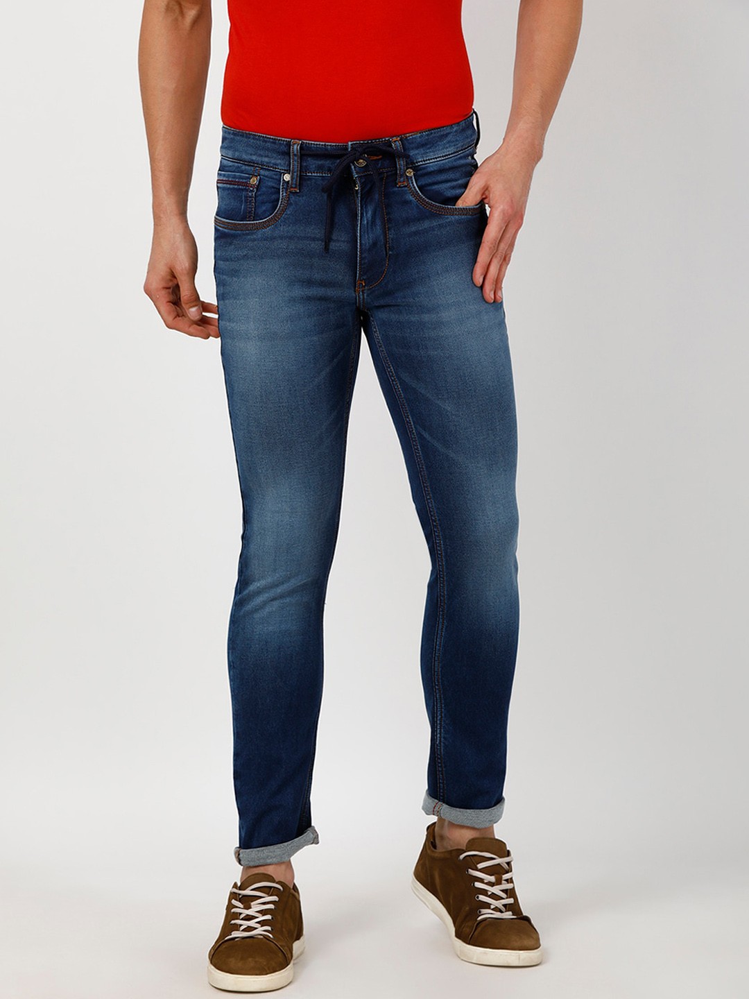 

Llak Jeans Men Blue Skinny Fit Heavy Fade Jeans