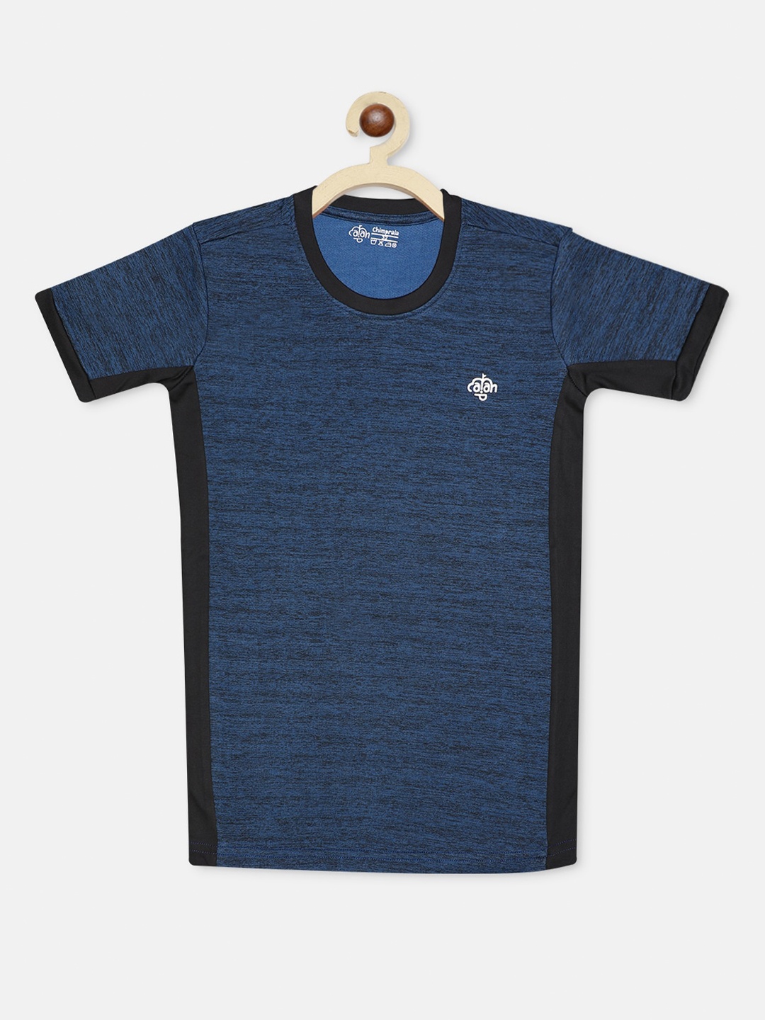 

CHIMPRALA Boys Blue Solid Round Neck T-shirt