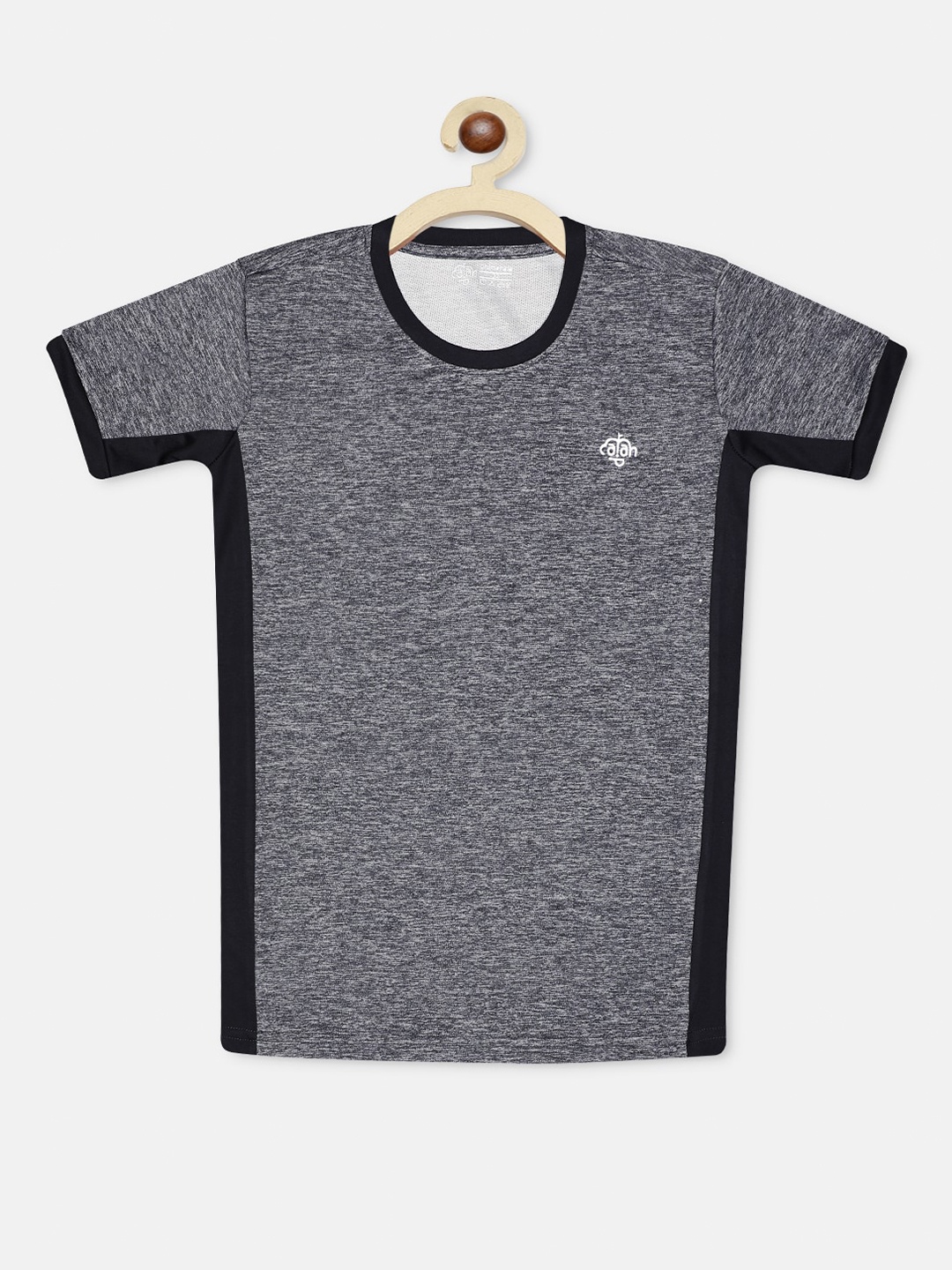 

CHIMPRALA Boys Grey Solid Round Neck T-shirt