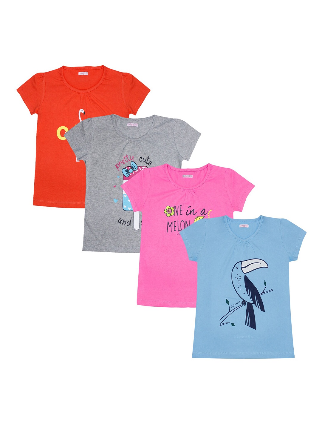 

Luke & Lilly Girls Multicoloured Printed V-Neck T-shirt, Multi