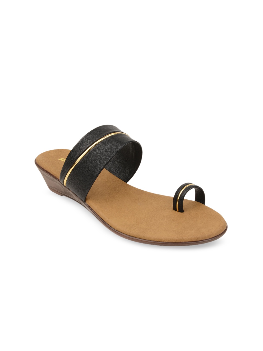 

Rocia Women Black & Gold-Toned Embellished Sandals