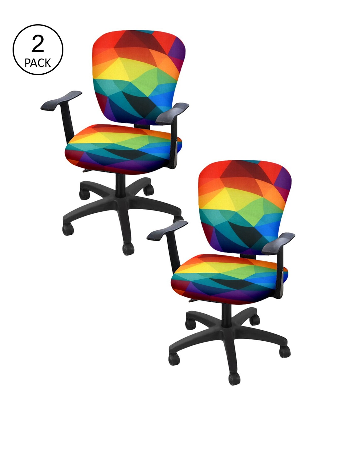 

Cortina Set of 2 Multicoloured Printed Chair Covers, Multi