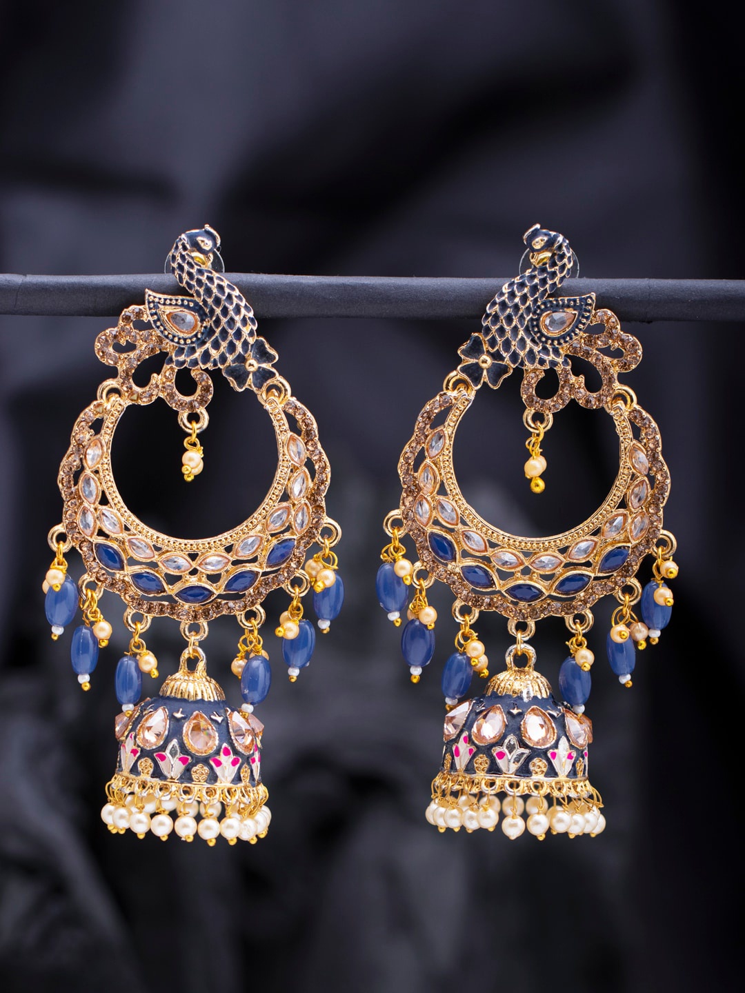 

Sukkhi Multicoloured Peacock Shaped Jhumkas, Multi