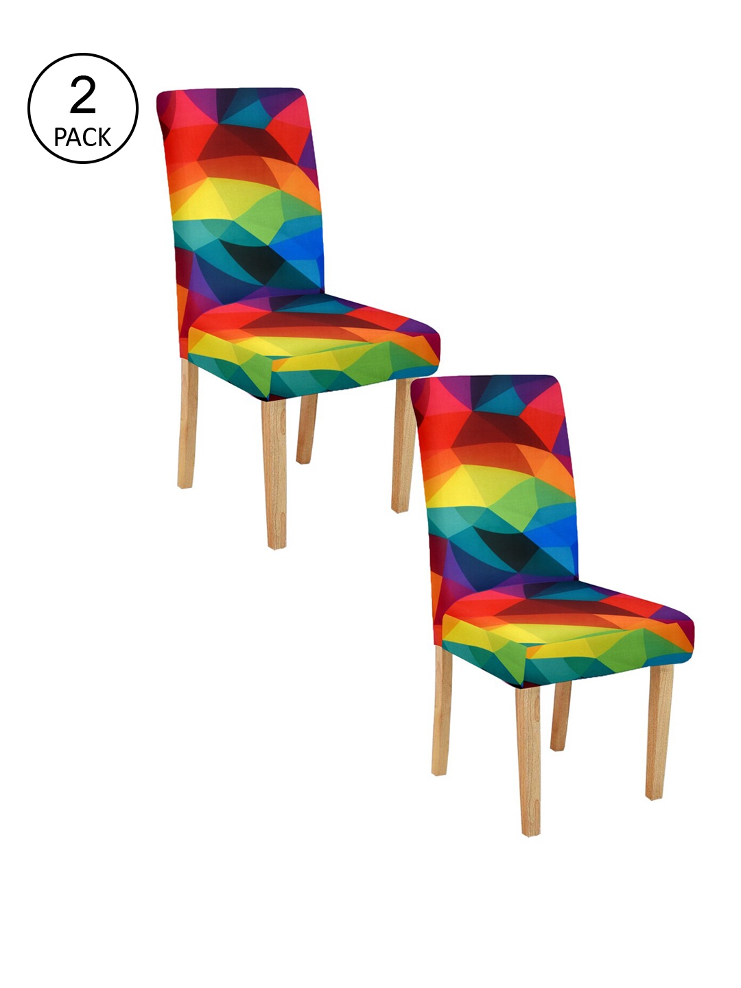 Cortina Set of 2 Multicoloured Printed Chair Covers, Multi