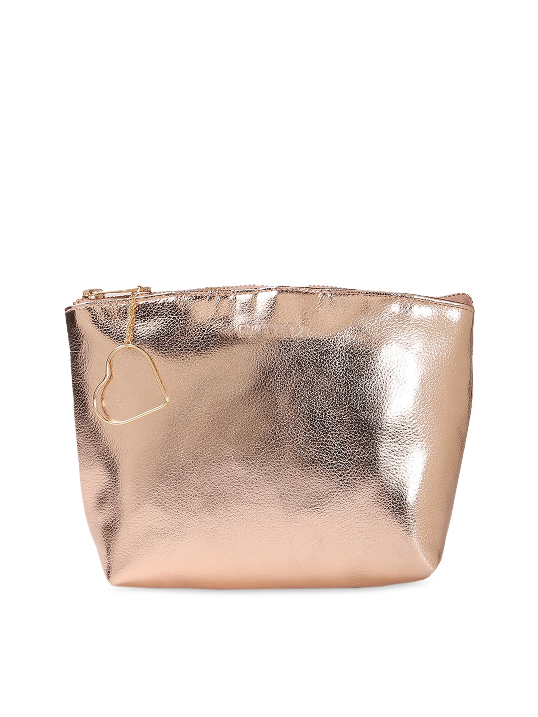 

FOREVER 21 Gold-Toned Solid Makeup Pouch