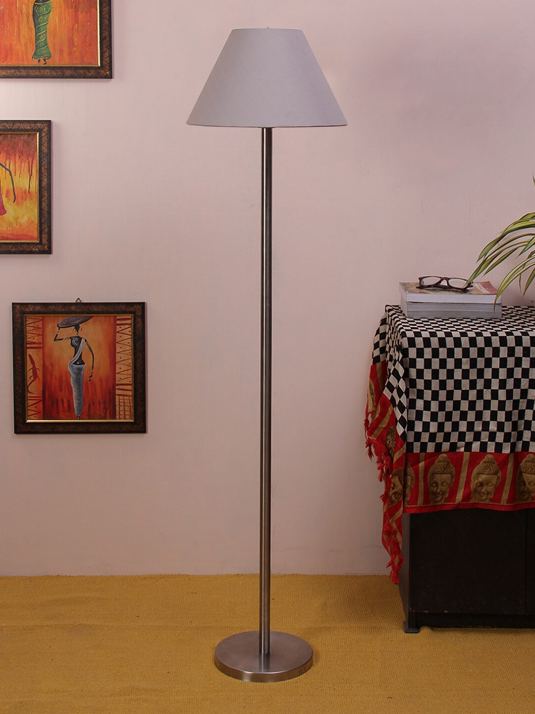 

Devansh Grey & Gunmetal-Toned Solid Conical Designer Steel Club Lamp